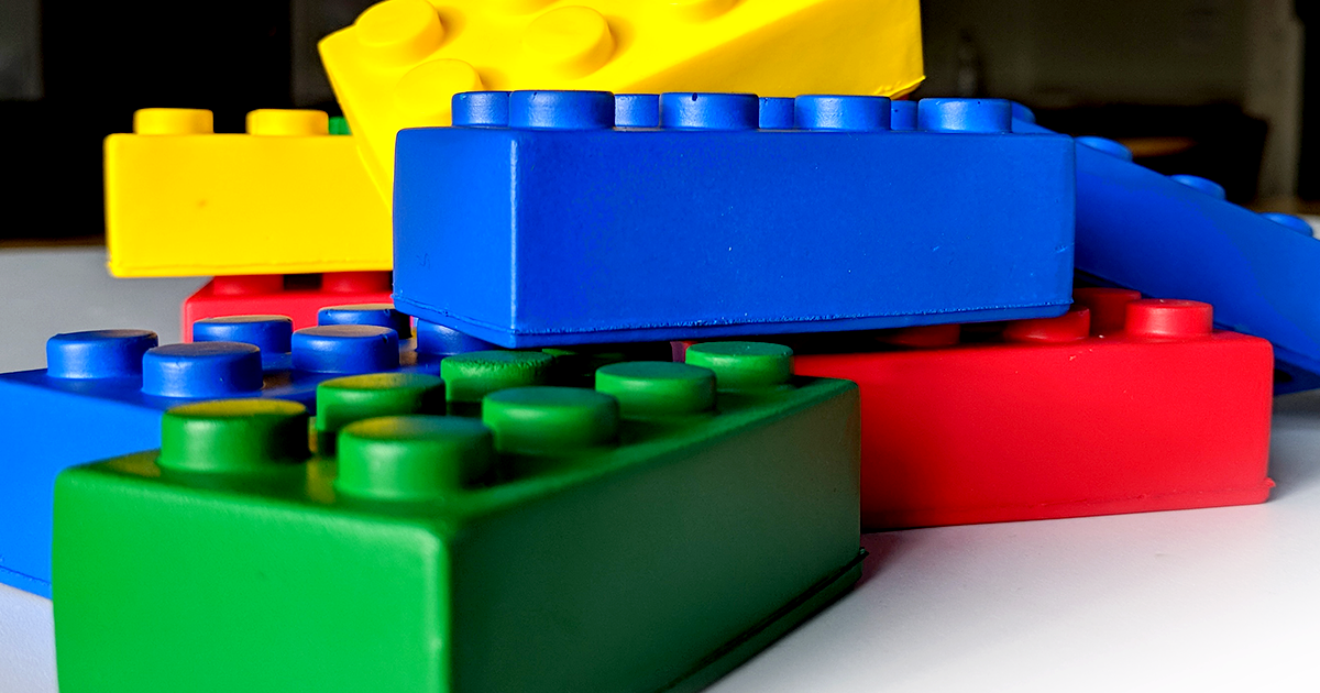 Multi-coloured blocks